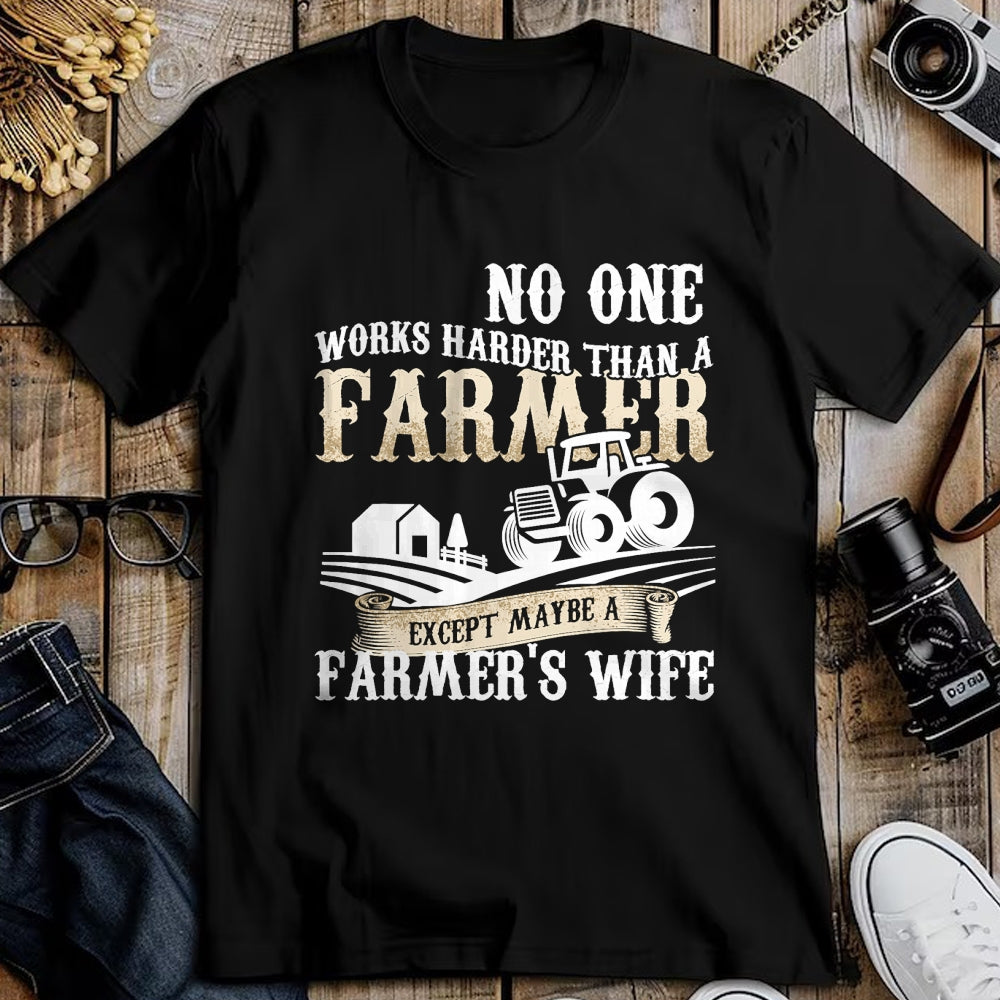 Best Farmer Life Shirt, Funny Farmer UnisexT-Shirt/Hoodie/Sweatshirt HLT00 - Funny No One Works Harder Than a Farmer Wife Tractor Farm T-Shirt