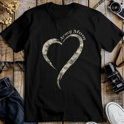 Gift for Mom Shirt, Funny Mom Unisex T-Shirt/Hoodie/Sweatshirt HLT00 - Proud Army Mom T-Shirt- Camouflage Shirt Army Mother Tee