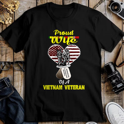 Best Wife Shirt, Wife and Husband Unisex T-Shirt/Hoodie/Sweatshirt HLT00 - Gift for wife T shirt, lucky wife   Proud Wife Of A Vietnam Veteran T shirt