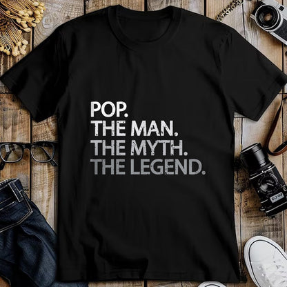 Best Grandpa Shirt, Proud Grandpa Unisex T-Shirt/Hoodie/Sweatshirt HLT00 -Cool Father, Dad & Grandpa Shirt - Pop The Man The Myth Tees T-Shirt