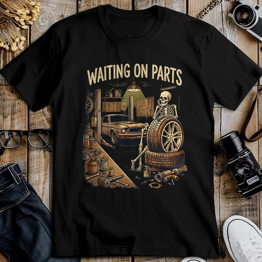 Best Mechanic Life Shirt, Funny Mechanic UnisexT-Shirt/Hoodie/Sweatshirt HLT00 - Waiting On Parts Funny Skeleton Auto Mechanic Car Garage T-Shirt