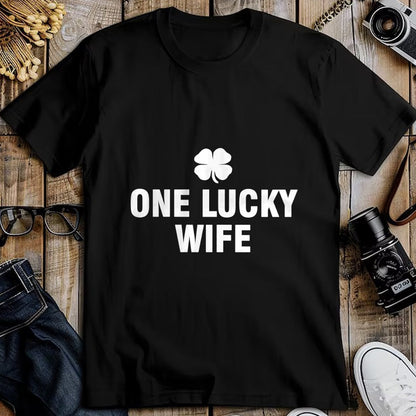 Best Wife Shirt, Wife and Husband Unisex T-Shirt/Hoodie/Sweatshirt HLT00 - Gift for wife T shirt, lucky wife   One Lucky Wife Long Sleeve T-Shirt (1)
