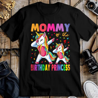 Gift for Mom Shirt, Funny Mom Unisex T-Shirt/Hoodie/Sweatshirt HLT00 - Mommy of the Birthday Princess Girl Dabbing Unicorn Mom T-Shirt