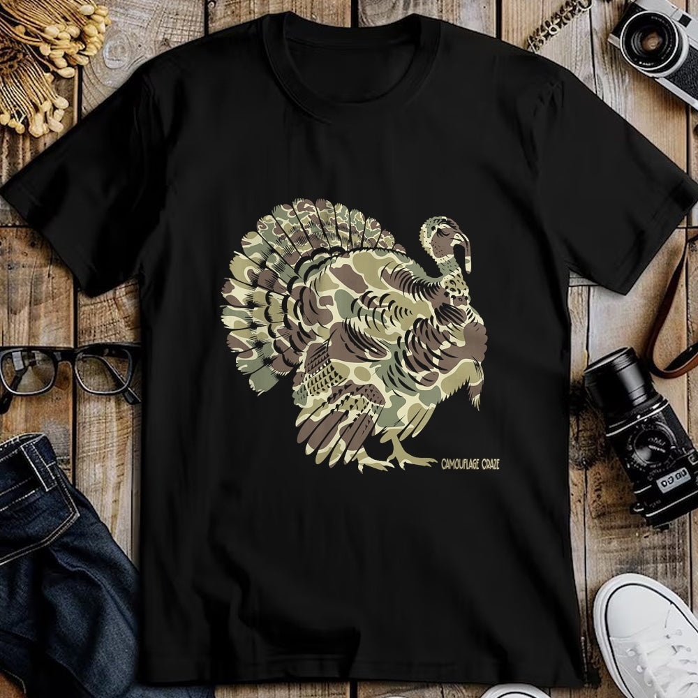 Funny Hunting Shirt, Gift For Hunting Lover Unisex T-Shirt/Hoodie/Sweatshirt HLT00 - Wild Turkey Camouflage Camo Turkey Hunting Camo Hunter T-Shirt