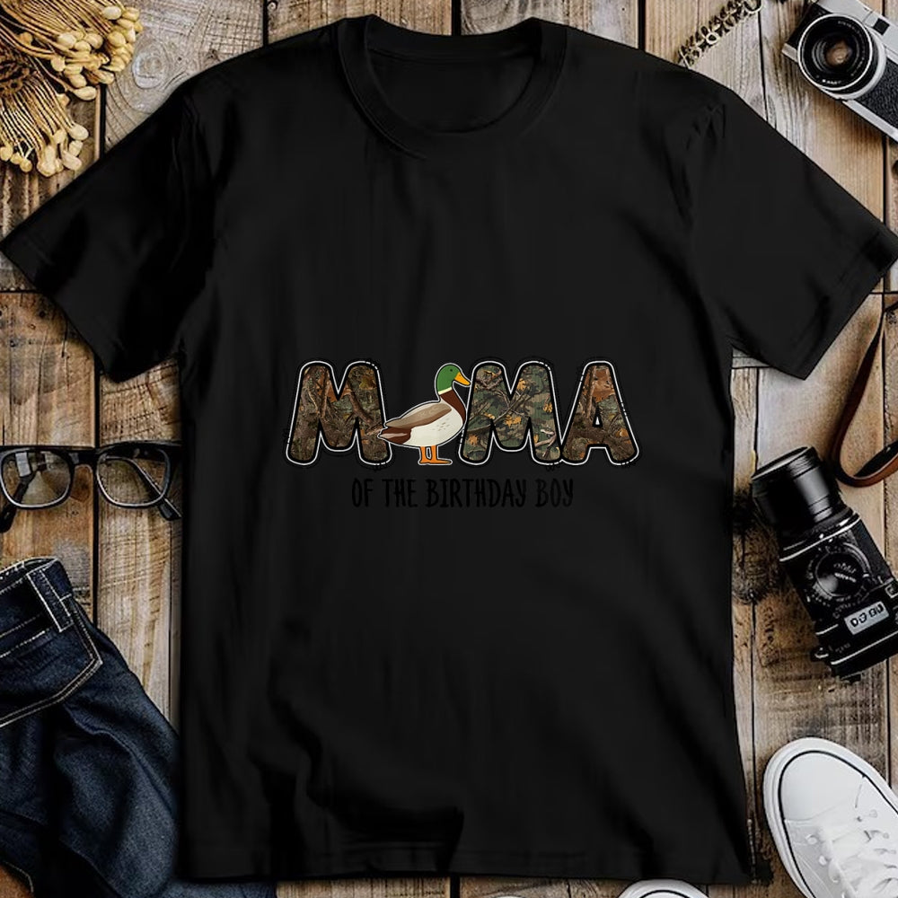 Gift for Mom Shirt, Funny Mom Unisex T-Shirt/Hoodie/Sweatshirt HLT00 - Mama Of The Birthday Boy One Lucky Duck 1st Birthday party T-Shirt