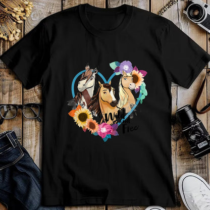 Best Horse Lover Shirt , Funny Horse UnisexT-Shirt/Hoodie/Sweatshirt HLT00 - Spirit Riding Free Wild and Free T-Shirt