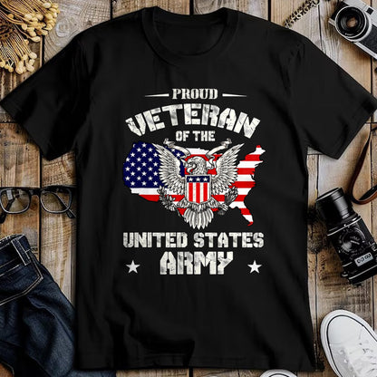Proud Veteran Shirt, Funny Veteran UnisexT-Shirt/Hoodie/Sweatshirt HLT00 - Proud Veteran of The US Army - USA Flag Soldier Veteran T-Shirt
