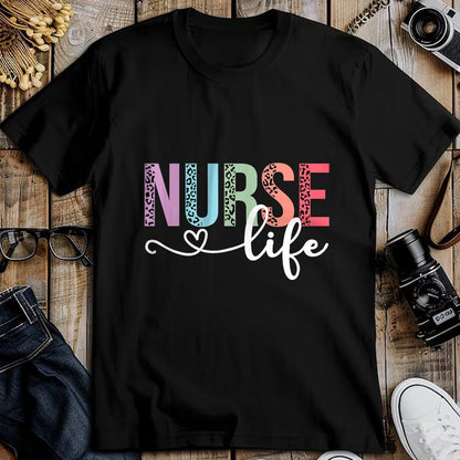 Funny Nurse Shirt, Nurse Unisex T-Shirt/Hoodie/Sweatshirt HLT00 - Women Nurse Life RN LPN CNA Leopard Nurse Week Healthcare T-Shirt