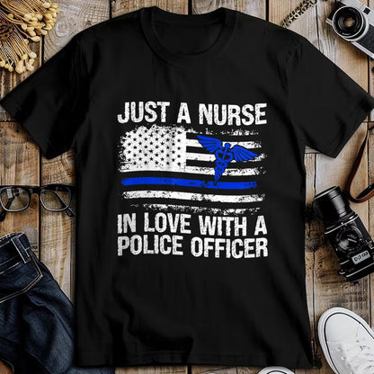 Funny Nurse Shirt, Nurse Unisex T-Shirt/Hoodie/Sweatshirt HLT00 - Nurse In Love Police Officer Wife Nurse Police Wife Nurse T-Shirt