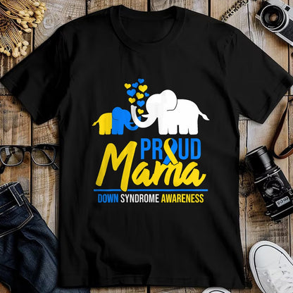 Gift for Mom Shirt, Funny Mom Unisex T-Shirt/Hoodie/Sweatshirt HLT00 - Proud Bear Mama Down Syndrome Awareness Women T21 Mom T-Shirt