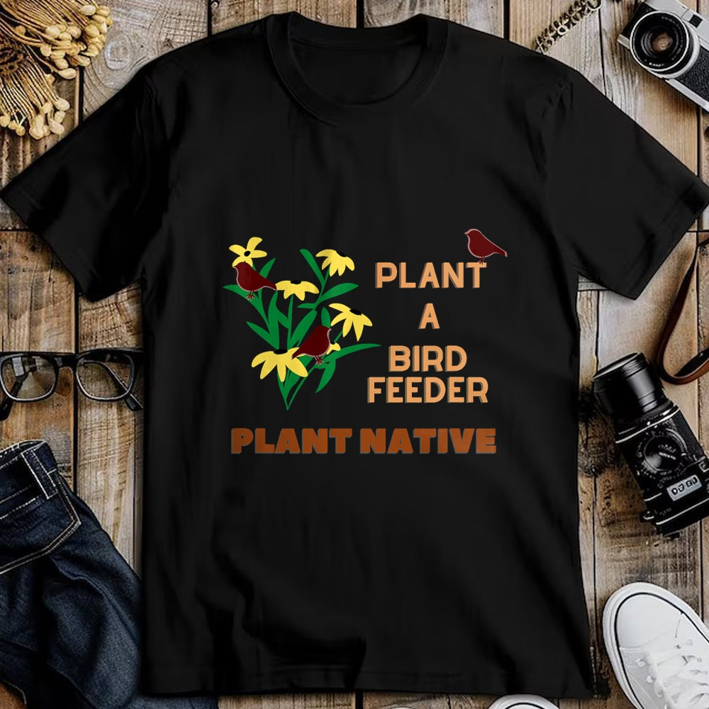 Native American T-Shirts, Vintage Native American Unisex T-Shirt/Hoodie/Sweatshirt HLT00 - Plant a Birdfeeder- Plant Native