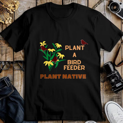 Native American T-Shirts, Vintage Native American Unisex T-Shirt/Hoodie/Sweatshirt HLT00 - Plant a Birdfeeder- Plant Native