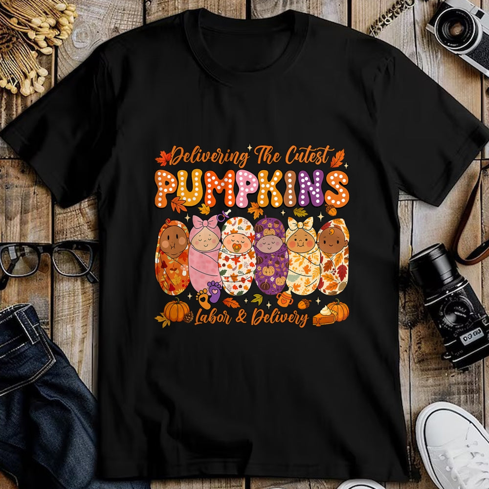 Best Doctor Shirt, Funny Doctor UnisexT-Shirt/Hoodie/Sweatshirt HLT00 - Delivering The Cutest Pumpkins Labor and Delivery Nurse Fall T-Shirt