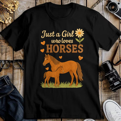 Best Horse Lover Shirt , Funny Horse UnisexT-Shirt/Hoodie/Sweatshirt HLT00 - Just A Girl Who Loves Horses Cute Horse Riding for Women T-Shirt