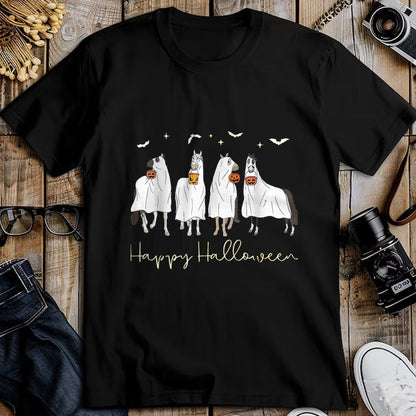 Best Horse Lover Shirt , Funny Horse UnisexT-Shirt/Hoodie/Sweatshirt HLT00 - Happy Halloween Horse Ghost T-Shirt, Women, Black, Medium