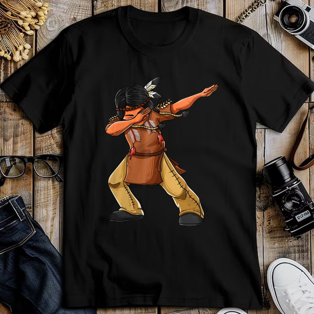 Native American T-Shirts, Vintage Native American Unisex T-Shirt/Hoodie/Sweatshirt HLT00 - Dabbing Indian Funny Cute Native American Dance Dab Gift