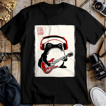 Guitar Lover Shirt, Funny Guitar UnisexT-Shirt/Hoodie/Sweatshirt HLT00 - Funny Grumpy Frog Guitar Rock Music Kawaii Japanese T-Shirt