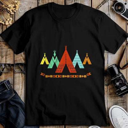 Native American T-Shirts, Vintage Native American Unisex T-Shirt/Hoodie/Sweatshirt HLT00 - Vintage Native American Teepee T-Shirt, Indian