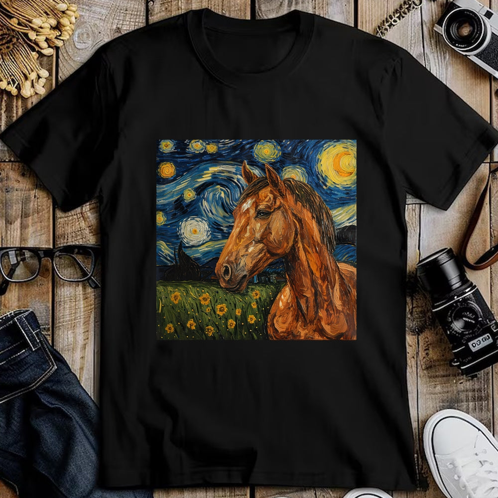 Best Horse Lover Shirt , Funny Horse UnisexT-Shirt/Hoodie/Sweatshirt HLT00 - Horse Lover Van Gogh Style Starry Night Graphic T-Shirt