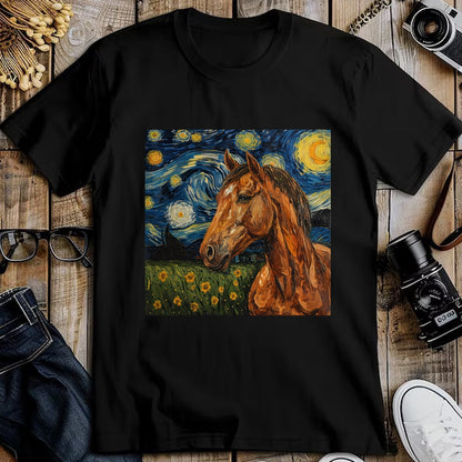 Best Horse Lover Shirt , Funny Horse UnisexT-Shirt/Hoodie/Sweatshirt HLT00 - Horse Lover Van Gogh Style Starry Night Graphic T-Shirt