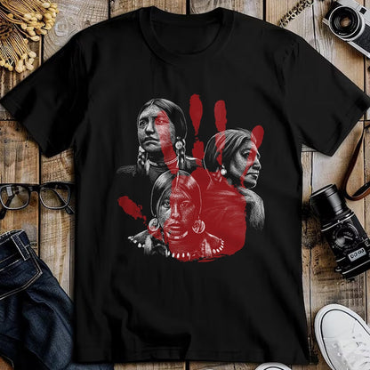 Native American T-Shirts, Vintage Native American Unisex T-Shirt/Hoodie/Sweatshirt HLT00 - Native American Indigenous Red Hand Indian Blood Themed (4)