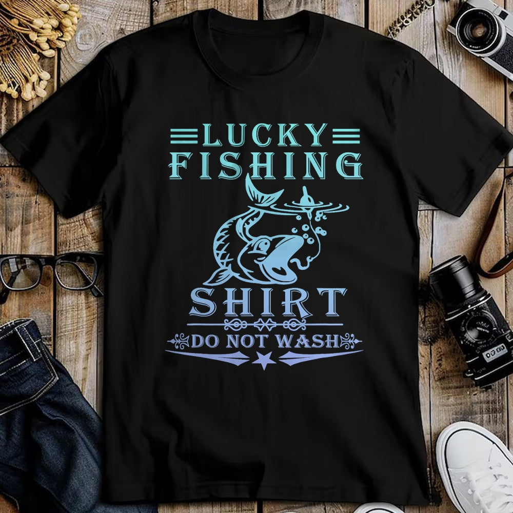 Gift for Dad Shirt, Funny Dad Unisex T-Shirt/Hoodie/Sweatshirt HLT00 – Lucky Fishing Do Not Wash Vintage Fishing Lover T-Shirt