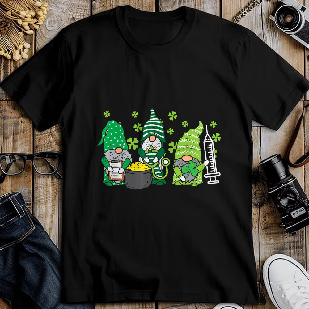 Funny Nurse Shirt, Nurse Unisex T-Shirt/Hoodie/Sweatshirt HLT00 - Gnome Nurses Saint Pattys Scrub Nurse St Patricks Day Women T-Shirt
