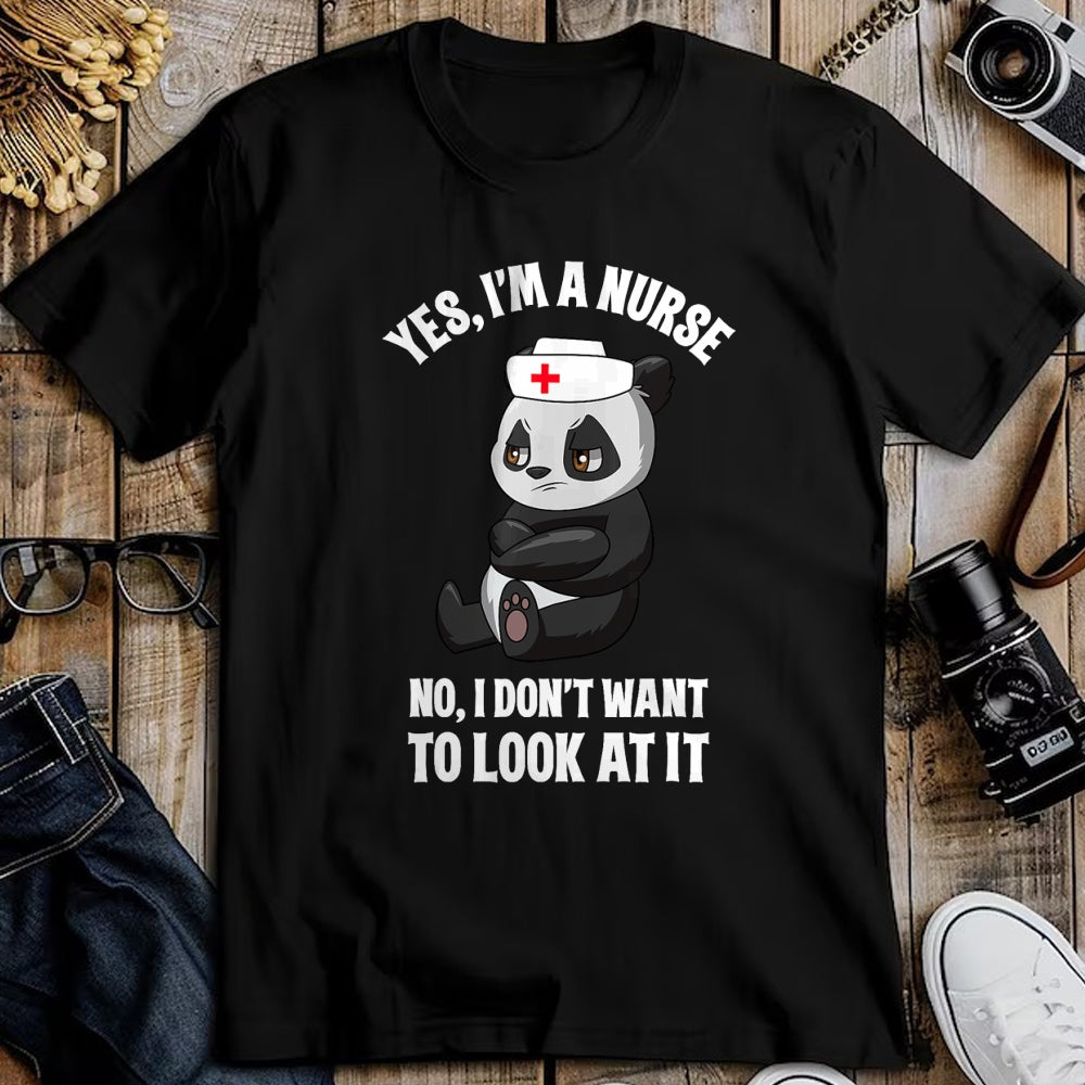 Funny Nurse Shirt, Nurse Unisex T-Shirt/Hoodie/Sweatshirt HLT00 - Funny Panda Nurse Nursing RN LNP Nurse Mom Nurse Life Womens T-Shirt