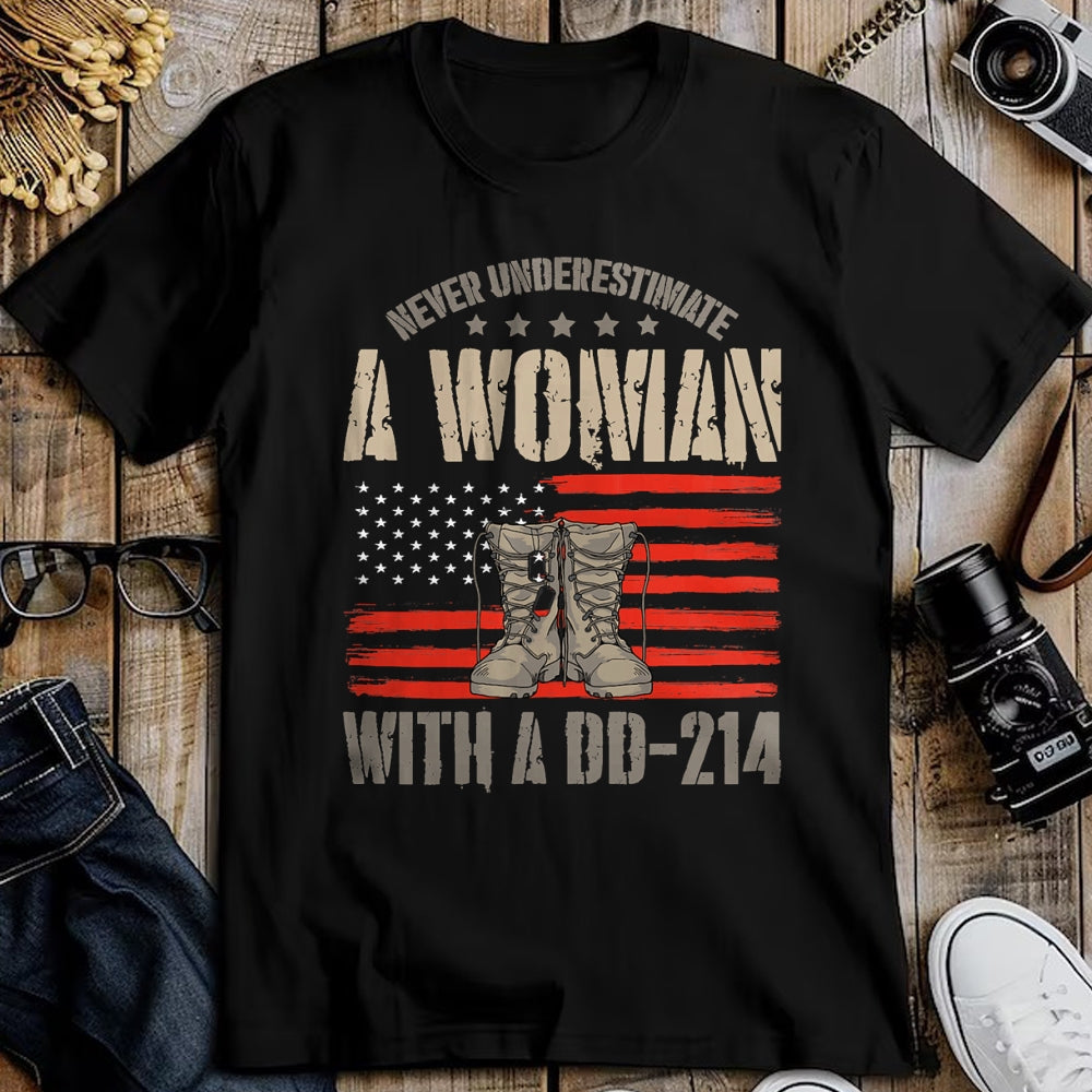 Proud Veteran Shirt, Funny Veteran UnisexT-Shirt/Hoodie/Sweatshirt HLT00 - Veteran_s Day A Woman with A Dd-214 Female Veteran T-Shirt