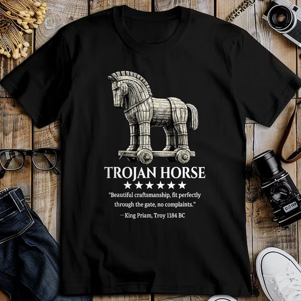 Best Horse Lover Shirt , Funny Horse UnisexT-Shirt/Hoodie/Sweatshirt HLT00 - Trojan Horse King Priam 1184 BC Ancient Greek History Meme T-Shirt