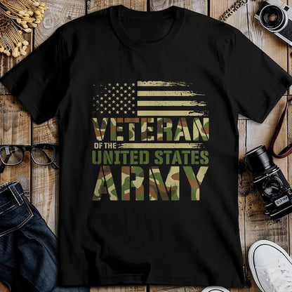 Proud Veteran Shirt, Funny Veteran UnisexT-Shirt/Hoodie/Sweatshirt HLT00 - Veteran of The United States Army Patriotic Camo Military T-Shirt