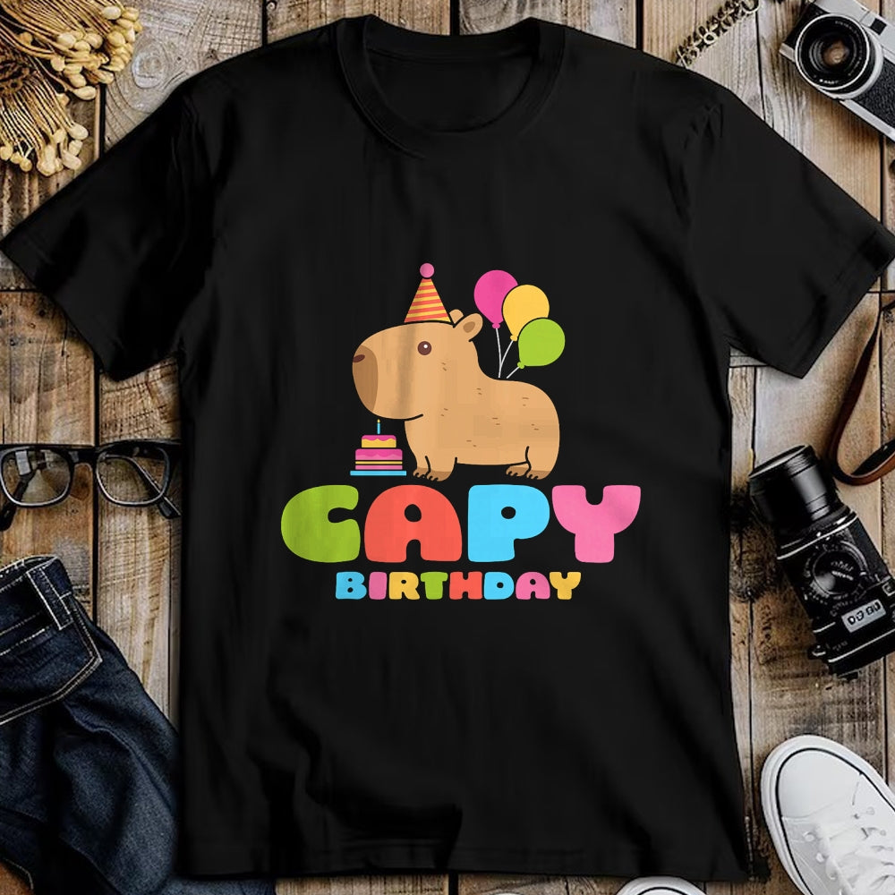 Cute Capybara Shirt, Funny Capybara Unisex T-Shirt/Hoodie/Sweatshirt HLT00 - Capy Birthday Capybara Lover Funny Rodent Animal Bday Party T-Shirt