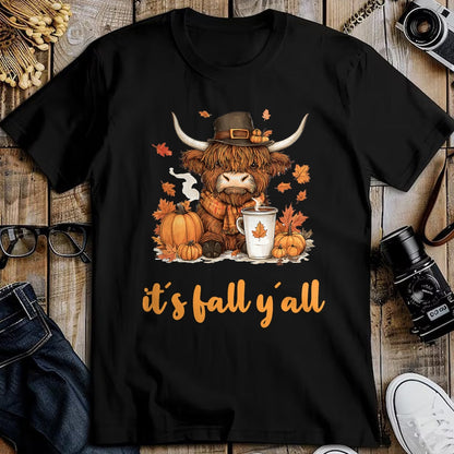 Best Thanksgiving Family Shirt , Funny Thanksgiving UnisexT-Shirt/Hoodie/Sweatshirt HLT00 - Scottish Highland Cow Fall Thanksgiving it´s Fall yáll T-Shirt