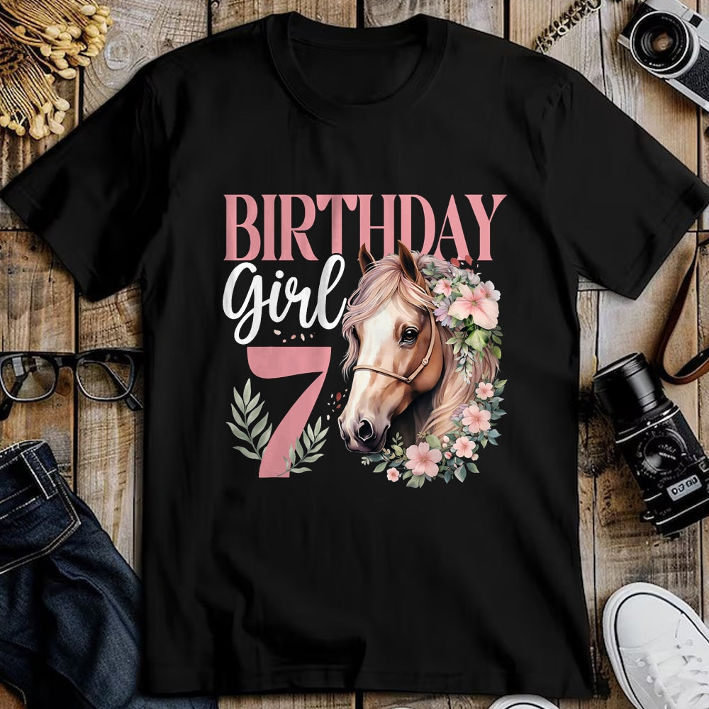 Best Horse Lover Shirt , Funny Horse UnisexT-Shirt/Hoodie/Sweatshirt HLT00 - Kids 7th Birthday 7 Year Old Girl Horses T-Shirt