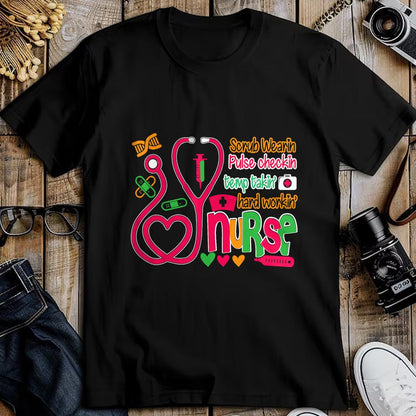 Funny Nurse Shirt, Nurse Unisex T-Shirt/Hoodie/Sweatshirt HLT00 - Nurse 365 Scrubs Wearing Temp Taking Hard Working Nurse T-Shirt