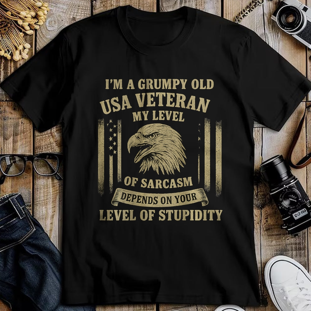 Proud Veteran Shirt, Funny Veteran UnisexT-Shirt/Hoodie/Sweatshirt HLT00 - Grumpy Old USA Veteran T-Shirt