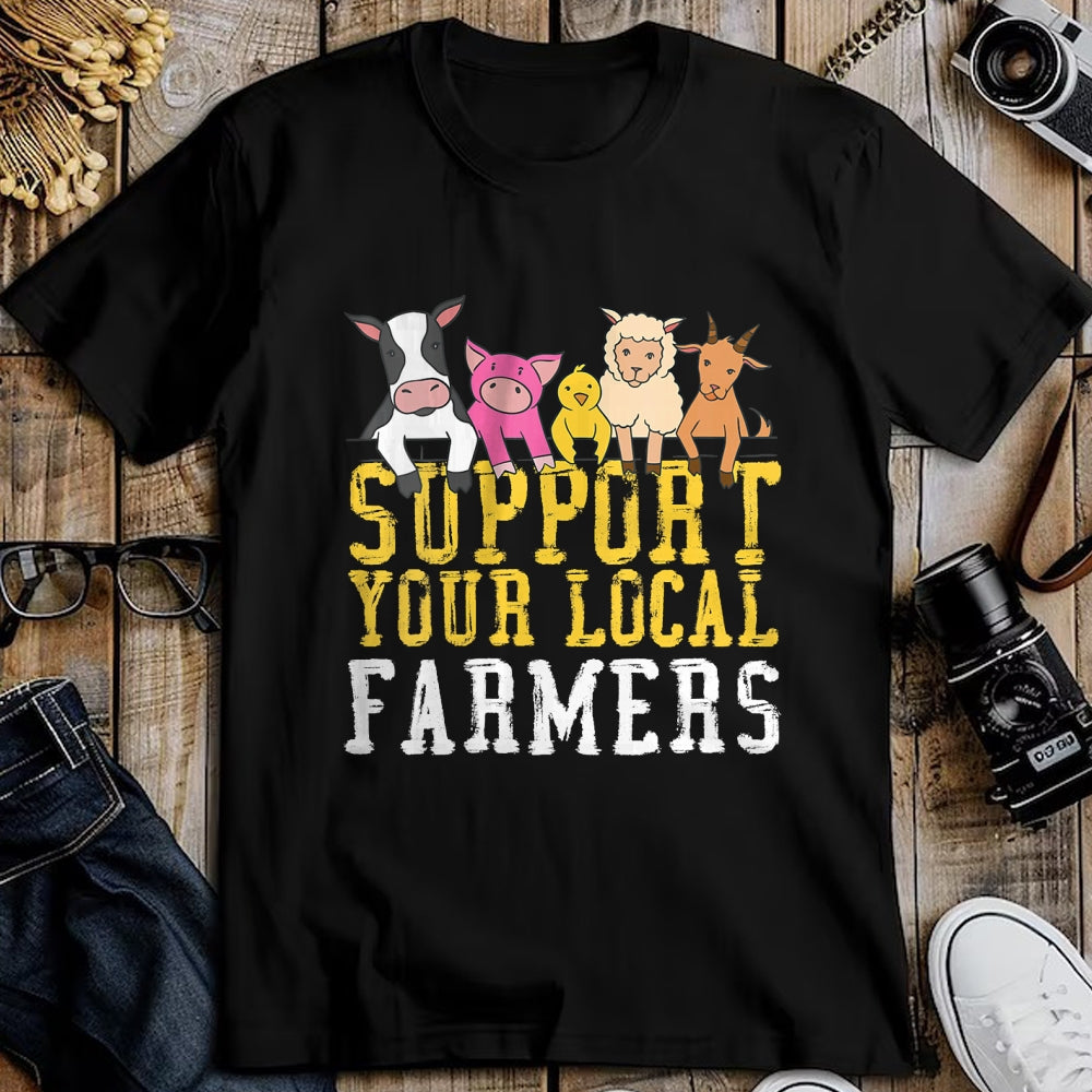 Best Farmer Life Shirt, Funny Farmer UnisexT-Shirt/Hoodie/Sweatshirt HLT00 - Women's Support Your Local Farmers Farm Animals V-Neck T-Shirt