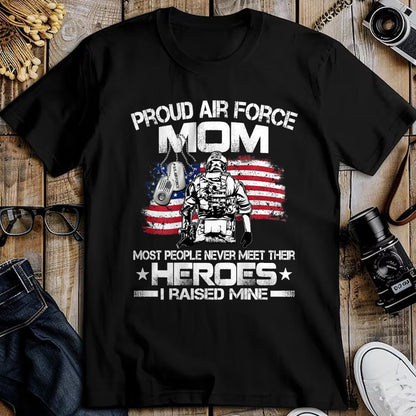 Gift for Mom Shirt, Funny Mom Unisex T-Shirt/Hoodie/Sweatshirt HLT00 - Proud Air Force Mom Air Force Graduation Mom USAF Heroes T-Shirt