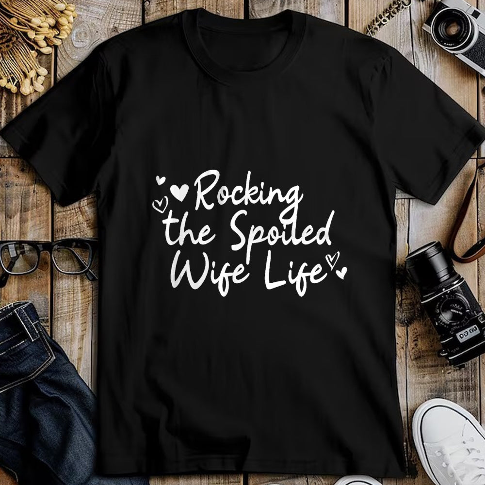 Best Wife Shirt, Wife and Husband Unisex T-Shirt/Hoodie/Sweatshirt HLT00 - Gift for wife T shirt, spoiled wife   Fiancee Rocking The Spoiled Wife Life Spoiled Wife Tank Top