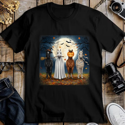 Best Horse Lover Shirt , Funny Horse UnisexT-Shirt/Hoodie/Sweatshirt HLT00 - Creepy Cute Halloween Horse Design for Equestrian Woman Girl T-Shirt