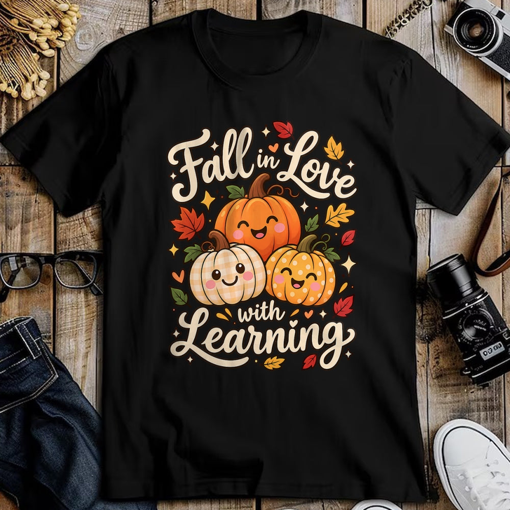 Best Thanksgiving Family Shirt , Funny Thanksgiving UnisexT-Shirt/Hoodie/Sweatshirt HLT00 - Fall in Love with Learning Cute Autumn Teacher Men Women T-Shirt