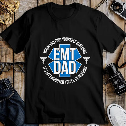 Gift for Dad Shirt, Funny Dad Unisex T-Shirt/Hoodie/Sweatshirt HLT00 – EMT Father Proud Emergency Medical Technician Dad T-Shirt