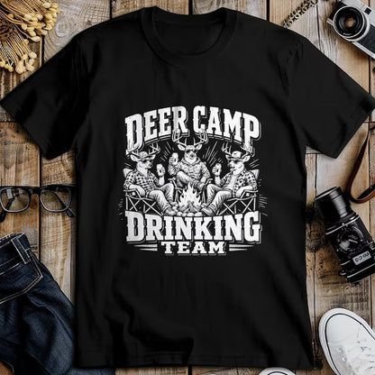 Funny Camping Shirt, Gift For Camping Lover Unisex T-Shirt/Hoodie/Sweatshirt HLT00 - Deer Camp Drinking Team - Funny Buck Deer Hunting T-Shirt