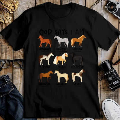 Best Horse Lover Shirt , Funny Horse UnisexT-Shirt/Hoodie/Sweatshirt HLT00 - God Says I Am Horses Christian Women Girls Kids Boy Horse T-Shirt