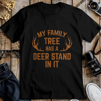 Funny Hunting Shirt, Gift For Hunting Lover Unisex T-Shirt/Hoodie/Sweatshirt HLT00 - My Family Tree Has A Deer Stand in It Hunting Tshirt T-Shirt, Men, Black, 3X-Large