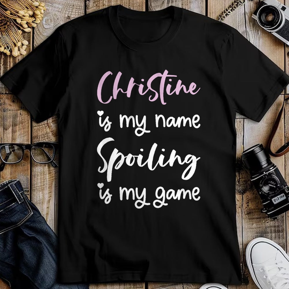 Best Wife Shirt, Wife and Husband Unisex T-Shirt/Hoodie/Sweatshirt HLT00 - Christine Name Personalized Women Spoiled Girl Cute Pink T-Shirt (1)