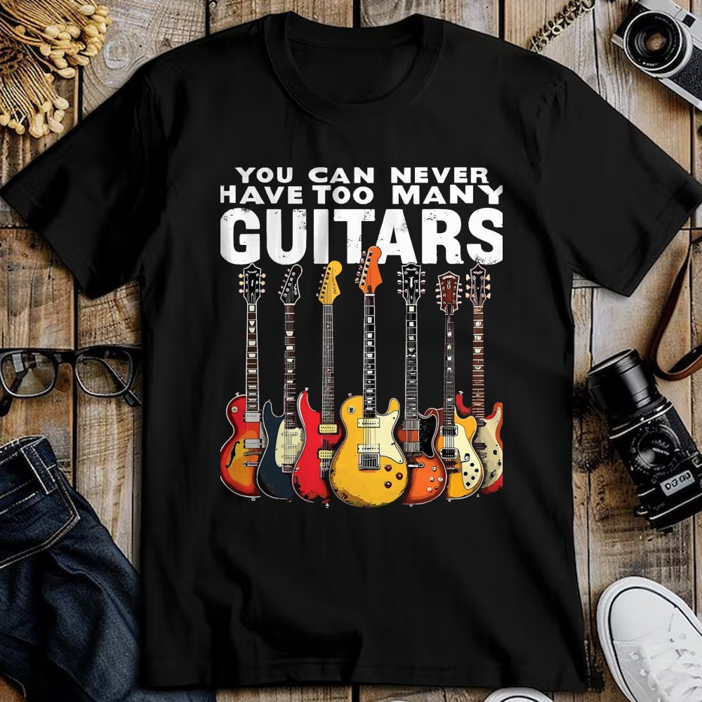 Guitar Lover Shirt, Funny Guitar UnisexT-Shirt/Hoodie/Sweatshirt HLT00 - You Can Never Have Too Many Guitars Music Guitar T-Shirt, Men, Black, 3X-Large