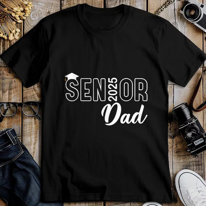 Gift for Dad Shirt, Funny Dad Unisex T-Shirt/Hoodie/Sweatshirt HLT00 – Proud Senior Dad 2025 Senior 2025 Dad Class Of 2025 Father T-Shirt