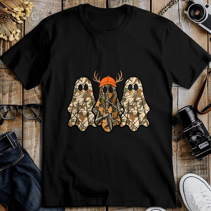 Funny Hunting Shirt, Gift For Hunting Lover Unisex T-Shirt/Hoodie/Sweatshirt HLT00 - Camo Boo Ghost Deer Hunting Season Halloween Men Women Boys T-Shirt
