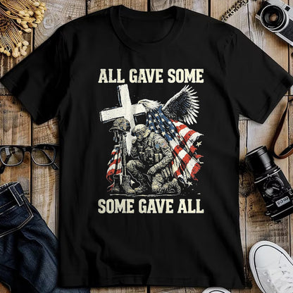 Proud Veteran Shirt, Funny Veteran UnisexT-Shirt/Hoodie/Sweatshirt HLT00 - All Gave Some Some Gave All Patriotic Veteran Design T-Shirt, Men, Black, 3X-Large
